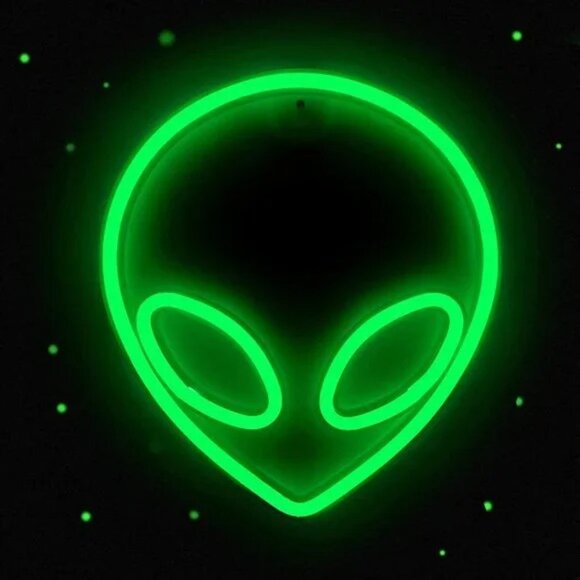 Neon Green Alien ET Space Galaxy Man Cave Girl Gamer Light LED Dorm/Room Decor - Picture 8 of 8